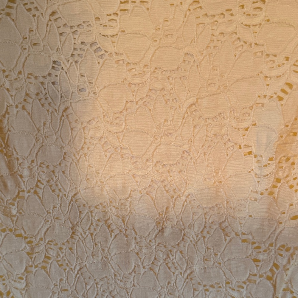 Alfani Petite Yellow Daffodil Lace Midi Dress. - Picture 4 of 6